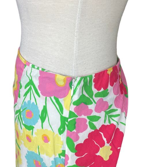 Women's Size 10 Lilly Pulitzer Lynnie Resort White Big Garden By The Sea Skirt - Picture 5 of 12